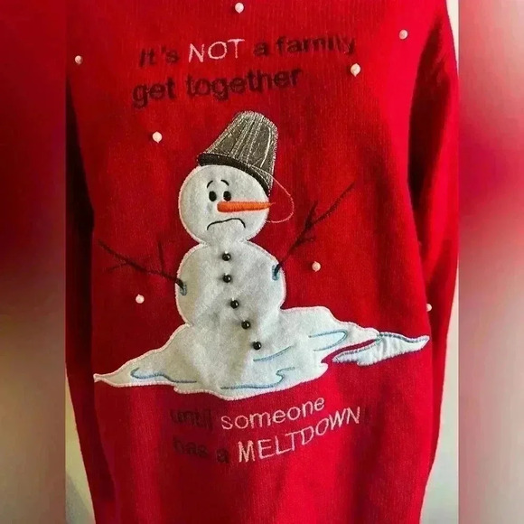 Christmas knit sweater |Plus size - Picture 3 of 7